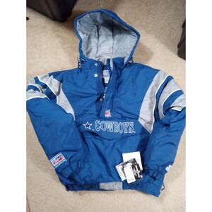 NWT Vintage 90's Dallas Cowboys Emmitt Smith Pro Line Starter Puffer Jacket L